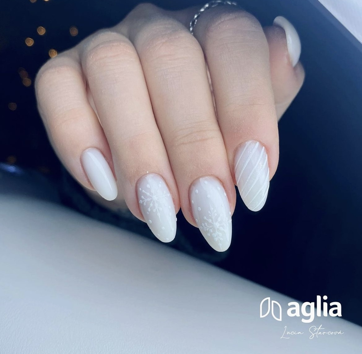 Polygel glitter white per unghie senza hema